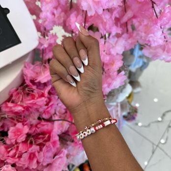 Topline Nails and Lashes - Simple beautiful almond white french tips. - Nail Salons Near Me - Pico Rivera, California Topline Nails and Lashes - Simple beautiful almond white french tips. - Nail Salons Near Me - Pico Rivera, California