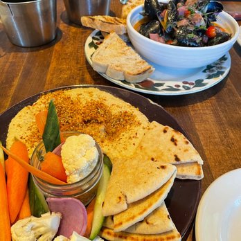 Whiskey Cake - Hummus and mussel apps - New American Near Me - Plano, Texas Whiskey Cake - Hummus and mussel apps - New American Near Me - Plano, Texas