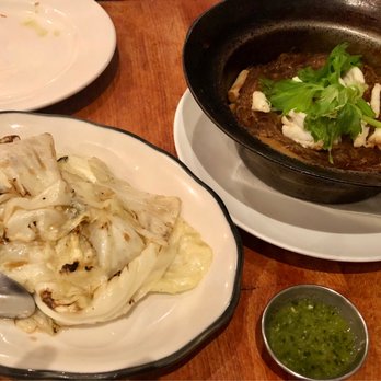 Fish Cheeks - Charred Cabbage, Crab Woosen - Seafood Near Me - New York, New York Fish Cheeks - Charred Cabbage, Crab Woosen - Seafood Near Me - New York, New York