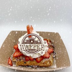 Waffee Wagon - Strawberries & cream Belgian liege waffle