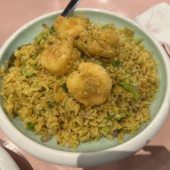 Kong Sihk Tong - Salty Duck Egg with Jumbo Shrimp Fried Rice - Hong Kong Style Cafe Near Me - Flushing, New York