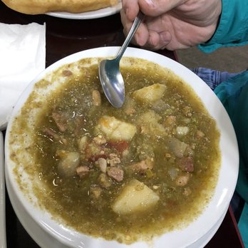 Cameron Trading Post - Green Chile stew with a plate sized piece of Navajo bread. - Hotels Near Me - Cameron, Arizona