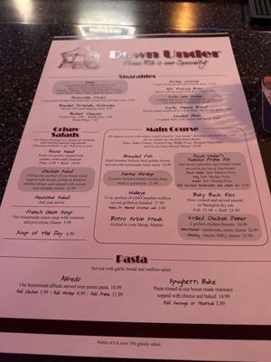 Menu photo 1 Down Under Bar & Restaurant Syracuse, IN