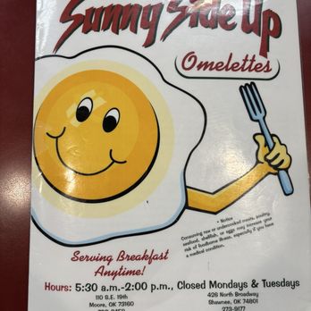 Sunny Side Up - 2025 menu cover - Breakfast & Brunch Near Me - Moore, Oklahoma Sunny Side Up - 2025 menu cover - Breakfast & Brunch Near Me - Moore, Oklahoma
