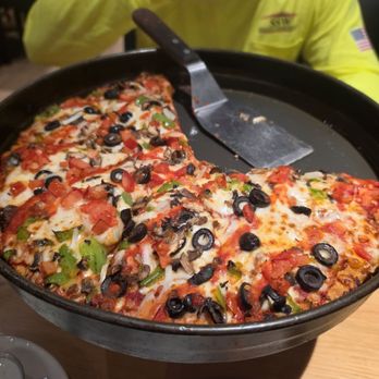 BJ's Restaurant & Brewhouse - Vegetable Deep Dish Pizza - New American Near Me - San Bernardino, California BJ's Restaurant & Brewhouse - Vegetable Deep Dish Pizza - New American Near Me - San Bernardino, California