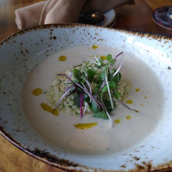 Timber Kitchen & Bar - Close up of chowder - New American Near Me - Bangor, Maine Timber Kitchen & Bar - Close up of chowder - New American Near Me - Bangor, Maine