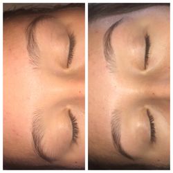 Eyebrow Threading By Charming Eyes - Left is before and right is after