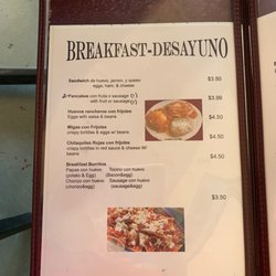 Laura’s Restaurant Y Pupuseria - Breakfast Menu