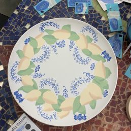 Painted platter Painted platter