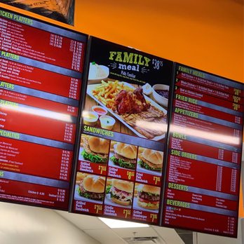 La Granja - menus and prices on the wall - Peruvian Near Me - Boca Raton, Florida