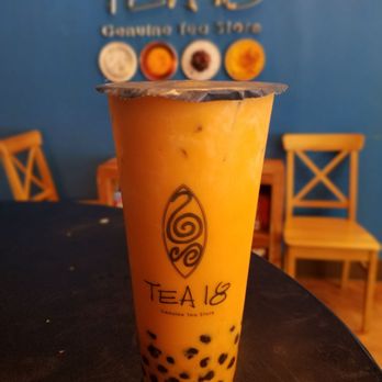 Tea 18 - Thai tea with boba - Bubble Tea Near Me - Sacramento, California Tea 18 - Thai tea with boba - Bubble Tea Near Me - Sacramento, California