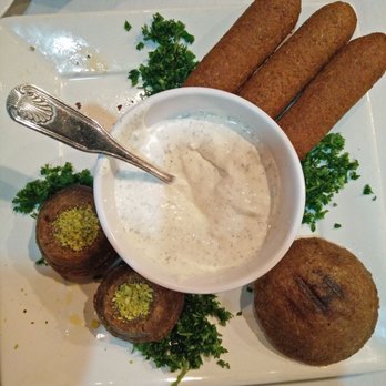 Aleppo's Kitchen - Mixed Kibbeh Platter - Mediterranean Near Me - Anaheim, California Aleppo's Kitchen - Mixed Kibbeh Platter - Mediterranean Near Me - Anaheim, California