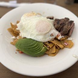 Famous Chilaquiles with steak