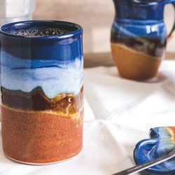 Sunset Canyon Pottery - Straight Mug in our Earth & Sky glaze color
