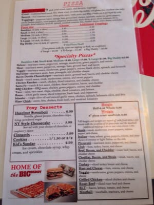 Menu photo 2 Fox's Pizza Den St. Simon's Island, GA