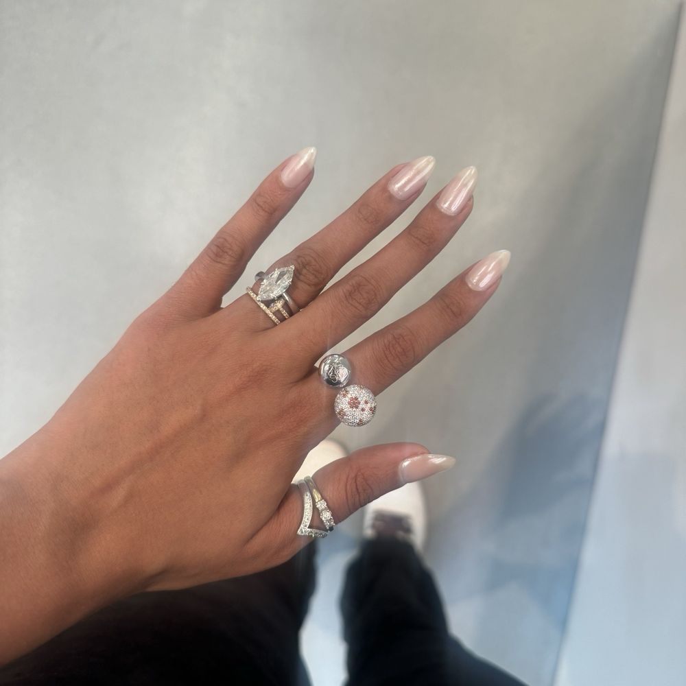 Gel Manicure with Crome Gel Manicure with Crome
