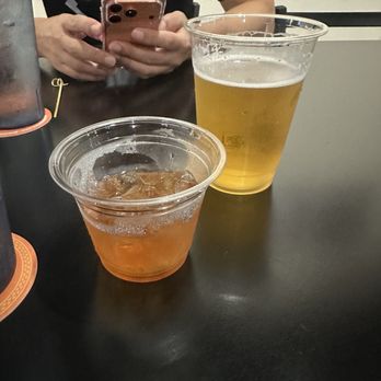 The Social Honolulu - $15 Old Fashioned and $9 draft beer in cheap plastic cups. This is for dine in! Every table as served like this - American Near Me - Honolulu, Hawaii The Social Honolulu - $15 Old Fashioned and $9 draft beer in cheap plastic cups. This is for dine in! Every table as served like this - American Near Me - Honolulu, Hawaii