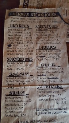 Menu photo 6 Cheryl's Open Pit Steak House Ocean Springs, MS Menu photo 6 Cheryl's Open Pit Steak House Ocean Springs, MS