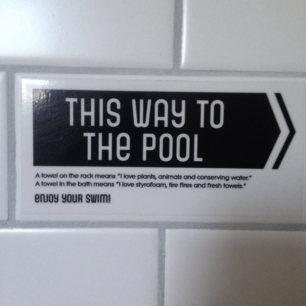 The Burrard - Green advertisement in the bathroom - Hotels Near Me - Vancouver, British Columbia The Burrard - Green advertisement in the bathroom - Hotels Near Me - Vancouver, British Columbia