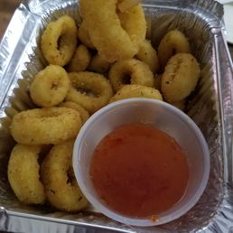 Calamari with spicy sauce Calamari with spicy sauce