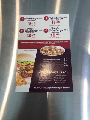 Menu photo 2 Fresh Burger Vaughan, ON