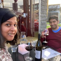 Enjoying excellent wine Enjoying excellent wine