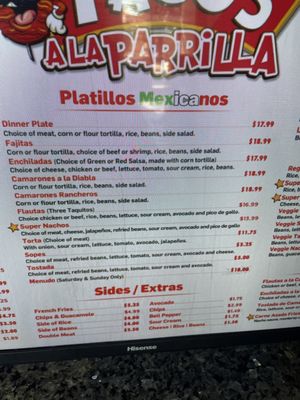 Menu photo 8 Tacos A La Parrilla San Jose, CA Menu photo 8 Tacos A La Parrilla San Jose, CA