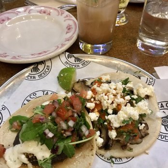 Xaco Taco - Crispy avocado taco, wild mushroom taco, tamarind agua fresca - Mexican Near Me - Providence, Rhode Island