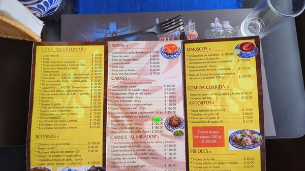 Menu photo 2 El Mirador Zacatlán, PUE