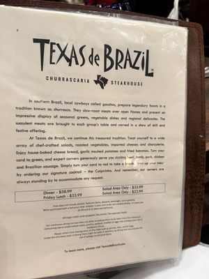 Menu photo 2 Texas de Brazil - Denver Denver, CO Menu photo 2 Texas de Brazil - Denver Denver, CO