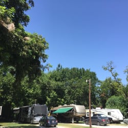 Estes RV Park - It's 95 degrees so not a soul in sight outside.