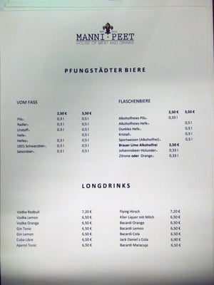 Menu photo 4 Manni & Peet Darmstadt, HE