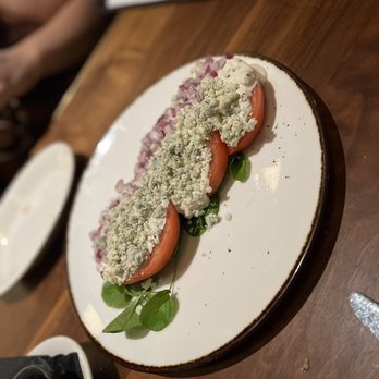 Old Brea Chop House - Tomato with blue cheese salad - Steakhouses Near Me - Brea, California Old Brea Chop House - Tomato with blue cheese salad - Steakhouses Near Me - Brea, California