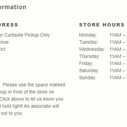 store hours incorrectly listed in the email sent to me and literally impossible to fix. store hours incorrectly listed in the email sent to me and literally impossible to fix.