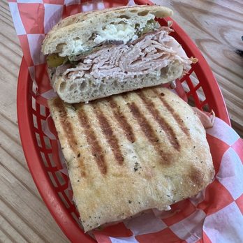 All Too Well - "Oh yeah!" Sandwich of the day (capricola, turkey, burrata, garlic mayo, onion, lettuce, oregano, banana peppers, lemon vinaigrette) - Delis Near Me - Chicago, Illinois