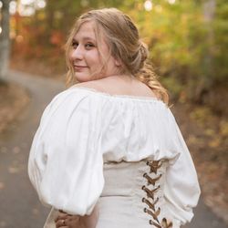 Custom nontraditional wedding dress