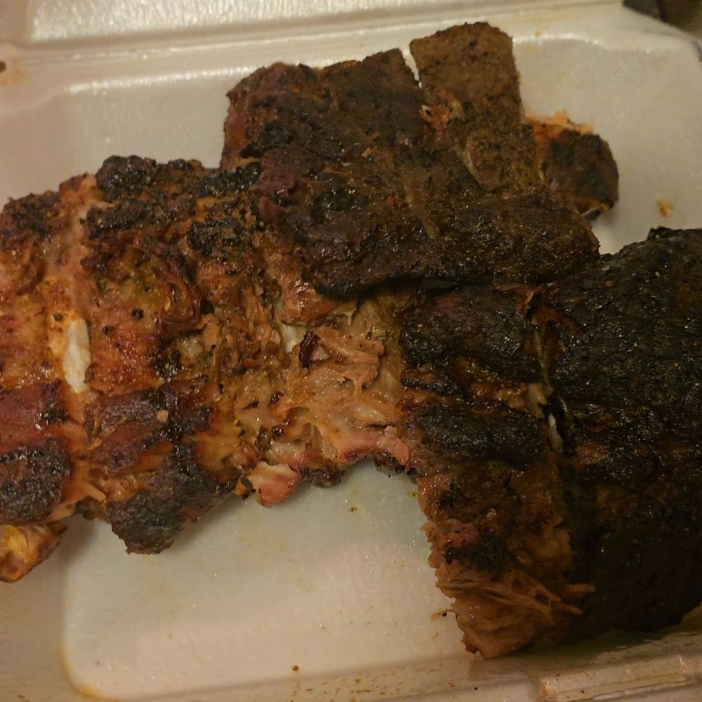 Doggone Good - Steak and half rack of ribs. The steak is the little slab on top - Food Stands Near Me - Greensboro, North Carolina Doggone Good - Steak and half rack of ribs. The steak is the little slab on top - Food Stands Near Me - Greensboro, North Carolina
