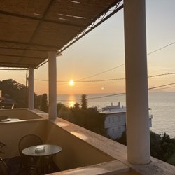 Hotel Piccolo Paradiso - View of Bay of Naples from comfort suite room balcony at hotel.
