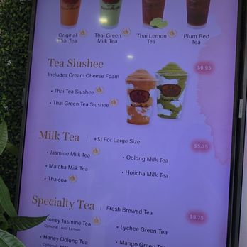 ChaTraMue Original Thai Tea - Menu part 1 as of August 2025 - Bubble Tea Near Me - Rosemead, California