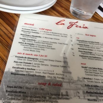 La Feria - Menu - Tapas Bars Near Me - Detroit, Michigan