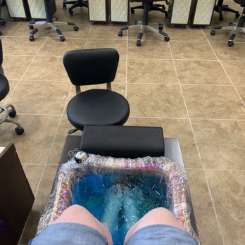 Revive Nails & Spa - Getting ready for my pedi in the comfiest chair ever!!! - Nail Salons Near Me - Greensboro, North Carolina