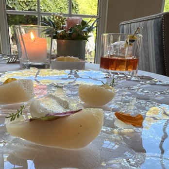 Langdon Hall Dining - Poached scallops - Wine Bars Near Me - Cambridge, Ontario Langdon Hall Dining - Poached scallops - Wine Bars Near Me - Cambridge, Ontario