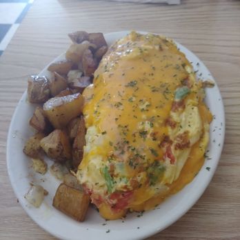 Nzinga's Kitchen - Omelette with onions, peppers, and shrimp. - Breakfast & Brunch Near Me - Durham, North Carolina Nzinga's Kitchen - Omelette with onions, peppers, and shrimp. - Breakfast & Brunch Near Me - Durham, North Carolina