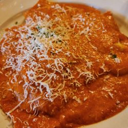 LoCoco's Cucina Rustica - Ravioli with ricotta and aurora sauce.