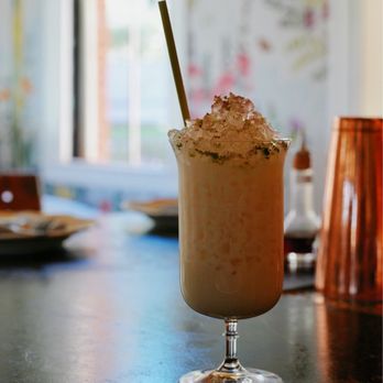 Dalida - Saturnalia rum blend｜caramelized pineapple｜yogurt｜hawajj｜rose｜antep pistachio｜lime - Mediterranean Near Me - San Francisco, California