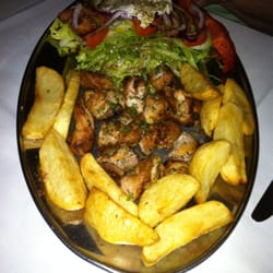 Agapi - Chicken souvlaki plate