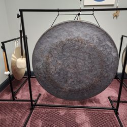 The Purple Mandrake - 40 inch Lava Gong used in our Sound Baths