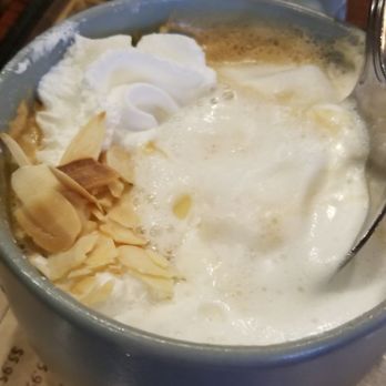 Toast Coffeehouse - I love the touch of slivered almonds - Coffee & Tea Near Me - Patchogue, New York