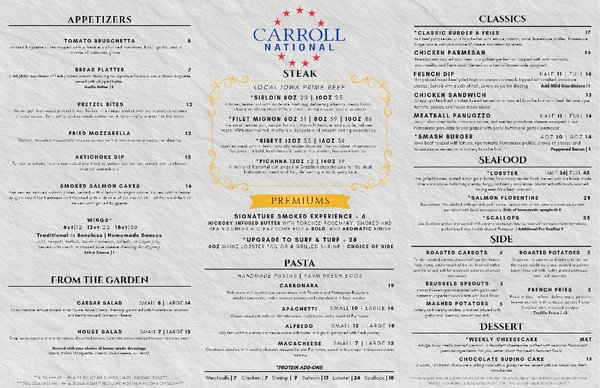 Menu photo 3 Carroll National Carroll, IA Menu photo 3 Carroll National Carroll, IA
