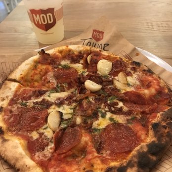 MOD Pizza - Pepperoni, garlic, pesto and bacon ! - Fast Food Near Me - Greenfield, Wisconsin